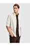 Beige Slim Fit Long Sleeve Shirt 50333841-Vr011