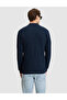 Navy Blue Slim Fit Basic Sweatshirt 50333998-Vr033 - 6