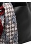 حقيبة يد مزينة بالوشاح مع مقبضين - 5