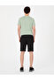 Black Comfort Fit Knitted Shorts 50310720-Vr046 - 4