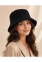 Winter Velvet Bucket Thick Hat Black 53-57 cm
