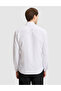 White Slim Fit Textured Long Sleeve Shirt 50333820-Vr013 - 6