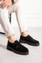 Alviano Shoes Suede Black Men's Double Buckle Genuine Leather Comfortable Eva Sole Shoes - 2