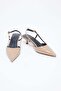 Women's Pointed Toe Short Heeled Shoes - 3