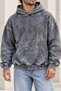 Men's Oversize Washed Hooded Sweatshirt – Acid Washed Look with Kangaroo Pocket, Comfortable Fit Casual Hoodie - 3