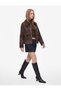 Comfortable Fit, Pockets, Zipper, Long Sleeves, Collar Detail, Denim Leopard Jacket - 2