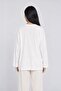 Embroidered and beaded oversize sweatshirt off-white - 4