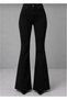 Almira Women's Black Spanish Flare High Waist Lycra Flare Jeans Trousers Jean
