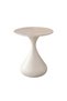 Round Ceramic-Top End Table Modern Design-Beige - 5