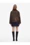 Comfortable Fit, Pockets, Zipper, Long Sleeves, Collar Detail, Denim Leopard Jacket - 5