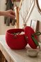 Elma Model Decorative Basket with Jute Cover (16X20 cm) |   100% Vegan Apple Figured Regulator (Red) - 2