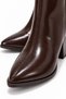 Long Plain Pointed Toe Heeled Boots Brown Yanki̇ - 3
