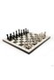 Svl-Shop Wooden Chess Set – with Metal Pieces Merduz36S - 30cm, Black-Silver (123921) - Merduz30S