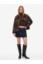 Comfortable Fit, Pockets, Zipper, Long Sleeves, Collar Detail, Denim Leopard Jacket