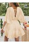 Rochie mini, crem - 6