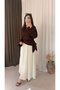 Drape Detailed Asymmetrical Blouse - 4211 - Bitter Brown (Os) - 4