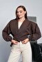 Women's Palermo Fabric Belt Detailed Short Trench Coat - 7