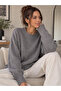 Women's Knitted Crew Neck Oversize Soft Knitwear Sweater