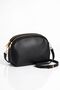 Vx-1298 Women's Faux Leather Double-Compartment Adjustable Crossbody Shoulder Bag Black - 3