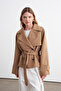Double-Breasted Short Trench Coat - 2