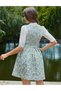 Rochie mini, verde - 2