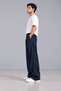 Men's Long-Leg Oversize Navy Blue Fabric Trousers S-12Xl - 6