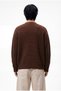 Men's Basic Buttoned Oversize Cardigan Brown - 3
