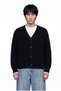 Men's Basic Buttoned Oversize Cardigan Black