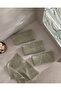 Neo Set of 4 100% Cotton Hand Towels - Khaki - 3