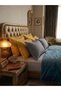 Pillowcase 2 Pieces Oxford with Ears 100% Premium Quality Cotton Fine Weaving (57-60) with Gray and Yellow Color Options. - 2