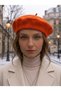Women's French Painter Wool Felt Beret Orange - 5