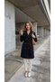 Women's Trench Coat with Buttoned Belt and Windbreaker Detail - 5