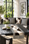 Black Beige Brown Modern Geometric 4-Piece Throw Pillow Cover Runner Set - 4