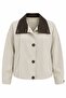 Stone Plaid Collar Detailed Jacket - 9819