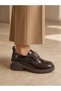Kemal Aygün-Mammamia Women's Snake Patterned Thick Sole Loafer Shoes - 2