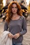 Gray Pool Collar Long Sleeve Casual Knitwear Sweater with Collar Buckle 60 58 - 4