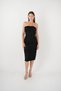 Three-Dimensional Fabric Bolero Detailed Pencil Dress - Black - 2
