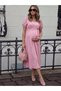 Rochie maxi, roz - 7