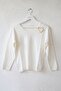 Ecru Pool Collar Long Sleeve Casual Knitwear Sweater with Buckle Collar 60 58 - 2