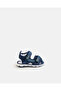 Women Navy Rubber Patch Sandals