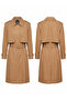 Lined Trench Coat with Double Button Front and Belt Detail 530031 Camel - 2