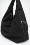 Women's Duna Black Zippered Lined Hobo Shoulder Bag - 2
