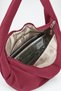 Women's Duna Burgundy Zippered Lined Hobo Shoulder Bag - 4