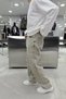 Beige Basic Baggy Trousers - 2