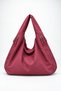 Women's Duna Burgundy Zippered Lined Hobo Shoulder Bag