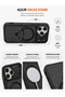 iPhone 18 Pro Compatible Ringstand Magsafe Case - Camera Protected, Standable, Carbon Pattern Case Black - 3