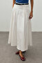Pile Detailed Maxi Skirt Ecru - 3