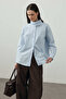 High Collar Shirt Blue - 6