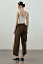 Straight Cut Trousers Khaki - 6