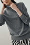 Soft Textured High-Neck Knitwear Anthracite - 7